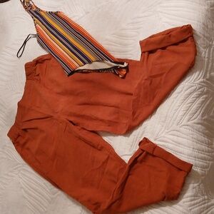 Loose pants with free bodysuit